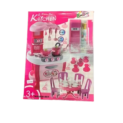 Kitchen Toy Set Pink 4-in-1 (65 pcs)