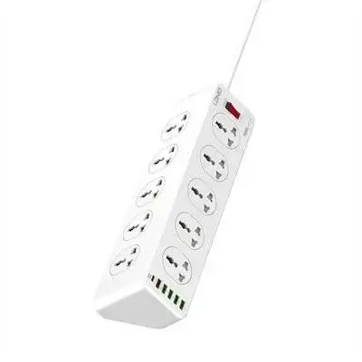 LDNIO 10-Outlet Universal AC Power Strip with Surge Protection and Safety Shutters