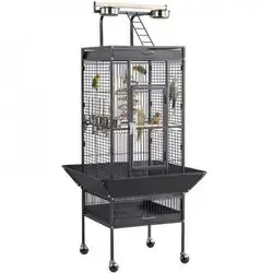 Large black bird cage (A10) Height: 155 cm Width: 46 cm Depth: 46 cm