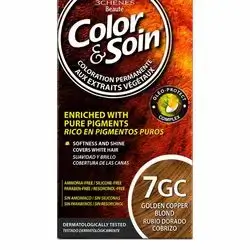 Color & Soin Permanent Hair Dye - 7GC Copper Golden Blonde.