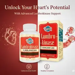Lumbrokinase, 200mg (1500000 LKU), Healthy Heart, Arteries, and Blood Flow, Blood Clot & Plaque, Blood thinner, Safer than ASPIRIN, One a day, 30x Stronger than Nattokinase, 90 Capsules lumbrokinase