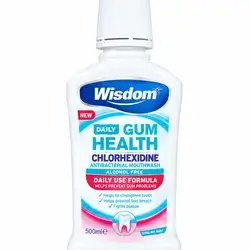 Wisdom daily gum health chlorhexidine antibacterial mouthwash 500ml