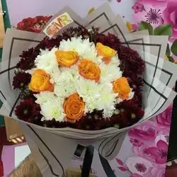 Orange & Red Flower Bouquet