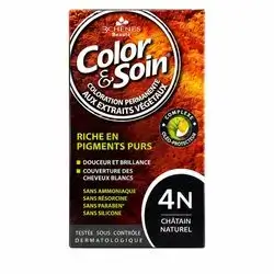 Color & Soin Permanent Hair Dye - 4N Natural Chestnut