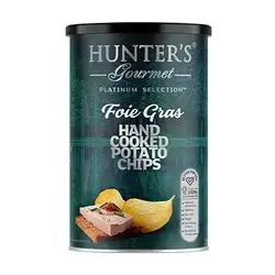 Hunter's Gourmet Foie Gras Hand Cooked Potato Chips Canister, 150g