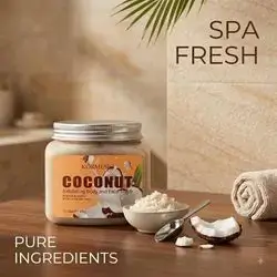 KORMESIC Coconut Exfoliating Body and Face Scrub