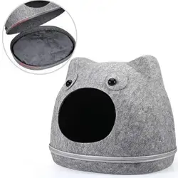 Cozy Bed House En71 13x16 Felt Cat Cave With Zipper