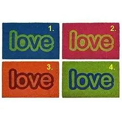 Love Pattern Coco Mat 40X60Cm Assortment