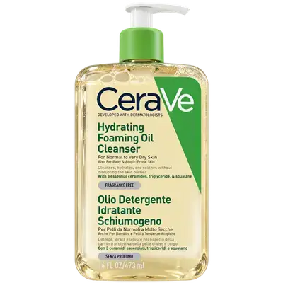 Hydrating Foaming Oil Cleanser for Normal To Very Dry Skin 473ml _ CeraVe