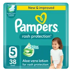 Pampers - Jambo Rash Protection Size 5 - (11-16 kg) - 38 Diapers