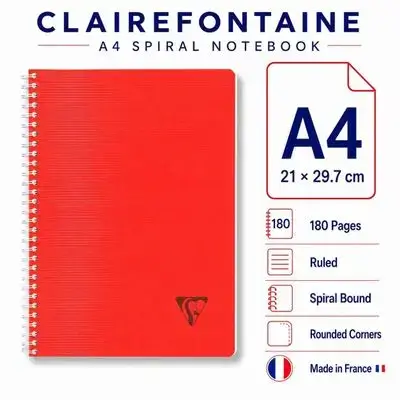 Notebook ,French ( A4) Size,180 pages.