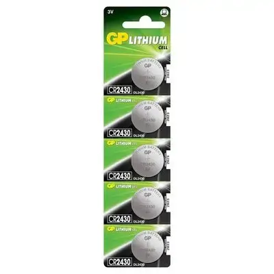 GP CR2430 Lithium Coin Cell Battery, 3V (1 Pieces)