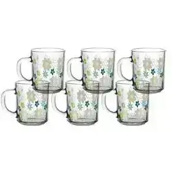 C.rose Glass Cup Wasit 6pcs