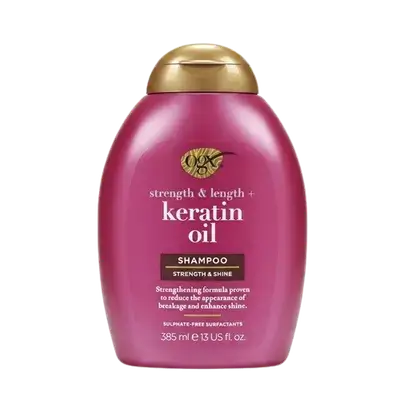 Strength & Length + Keratin Oil Shampoo Strength & Shine 385ml _ ogx
