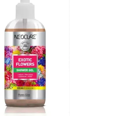 جل استحمام برائحة الأرغان والورد الوردي وإبرة الراعي والفاوانيا والزهور الغريبة//Shower gel with the scent of argan, pink rose, geranium, peony and exotic flowers