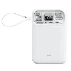 WiWU Magnetic Wireless Power Bank 10000mAh – White