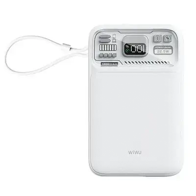 WiWU Magnetic Wireless Power Bank 10000mAh – White