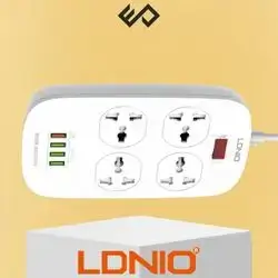 LDNIO SC4407 Power Socket 4 USB Charger with Power Extension Cord