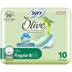Sofy Lady Pad Olive Oil Moisture Reguler Slim 10 Pads