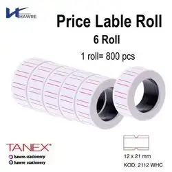 TANEX price Label roll (6 roll)