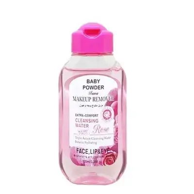 Baby Powder Fana Makeup Remover Rose Cleansing Water Face , Lip & Eye (120ml)