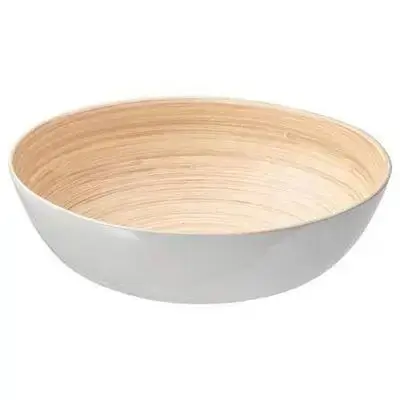 White Wooden Salad Bowl