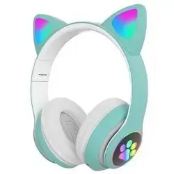 STN-28 cat ear headphones feature glowing LED lights on the ear cups