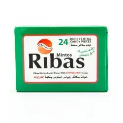 Ribas mintos candy pieces with strawberry flavor 24lozanges