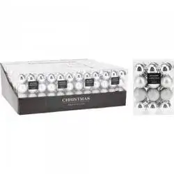 Koopman Xmas Ball 24X 30Mm Silver