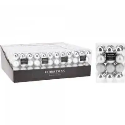 Koopman Xmas Ball 24X 30Mm Silver