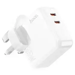 HOCO C110B Fast Wall Charger with 2 Type-c Ports 35W