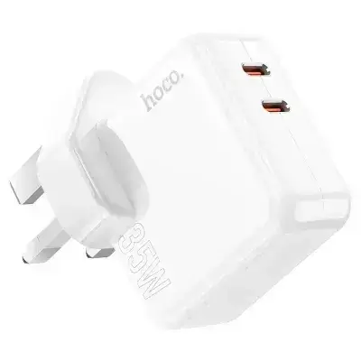 HOCO C110B Fast Wall Charger with 2 Type-c Ports 35W