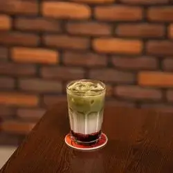 Iced Blueberry Matcha Latte