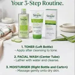 Simple skincare routine set