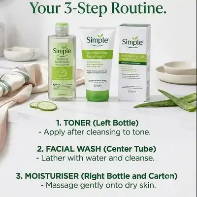 Simple skincare routine set