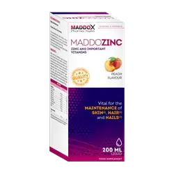 Maddozinc 15 mg Syr 200 ml Peach flavour