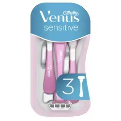 Gillette Venus Sensitive Disposable Razors, 3 count