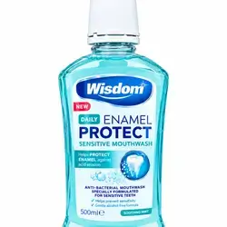 Wisdom daily enamel protect sensitive mouthwash 500ml