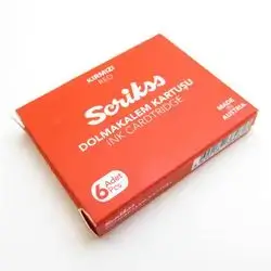 Scrikss Fountain Pen Cartridges 6 Pack Red