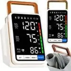 Upper arm blood pressure monitor readable ecan arrhythmia blood pressure monitor