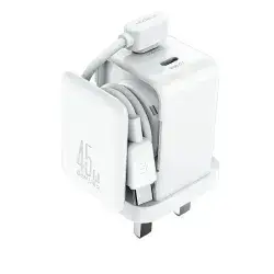 JR-TCL05 45W Cable Management GaN Charger/UK-White