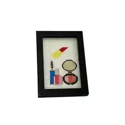 Hand-Embroidered Ottoman Stitch Wall Panel, Size 17×12 cm