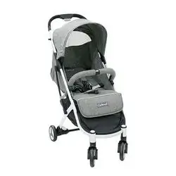 Lightweight Push-Lock Baby Stroller with Basket - Gray