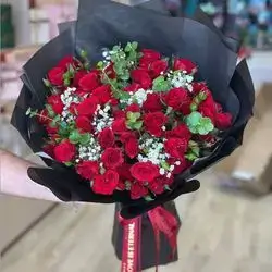 Natural Red Baby Rose Bouquet