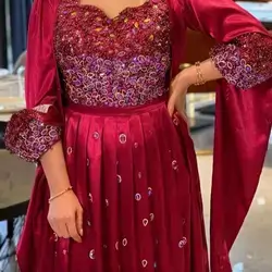 Kurdish Shirt With Satin Fabric Embroidered With Crystal