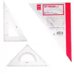 Deli Triangle Ruler, Set of 2 Pcs - 38 Cm