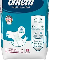 Ölem Textile Surface Waistband Large Size L 7-Pack Adult Diaper