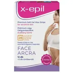 X Epil Premium Soft Gel Wax Strips (Face)