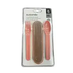 Suavinex cutlery set with carrying case +12m