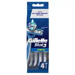 Gillette Blue Simple3 - 4 pcs